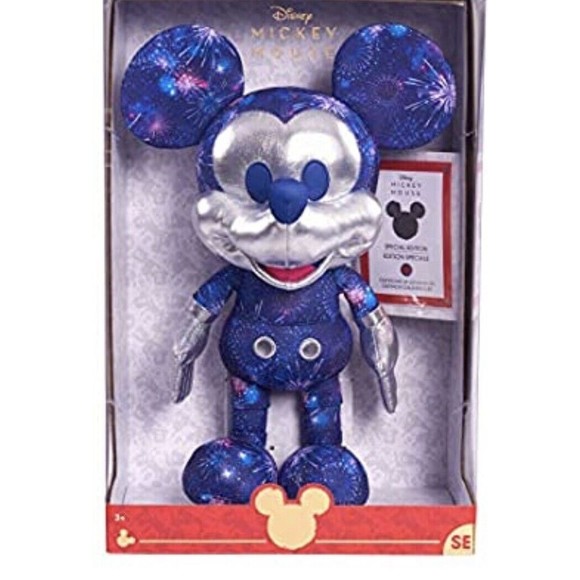 Mickey Mouse Plush Stuffed Animal Fireworks Fantasy In The Sky Disneyland Disney